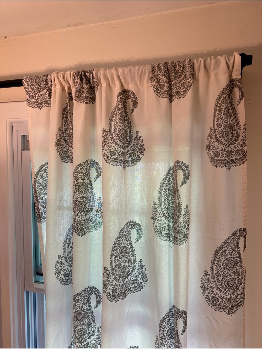 Pottery Barn Rayna Paisley Printed Drapes (sold as set of 3 panels)